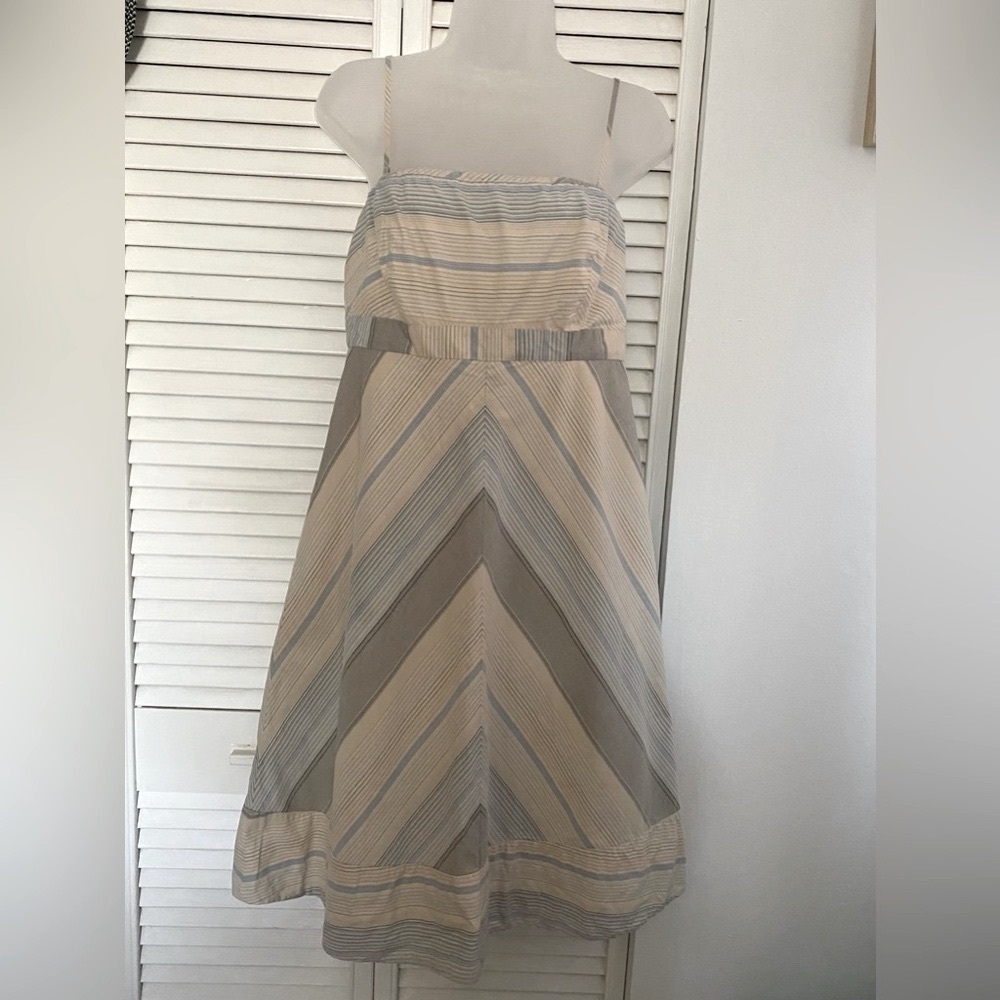 GAP Cream Blue and Grey Sundress